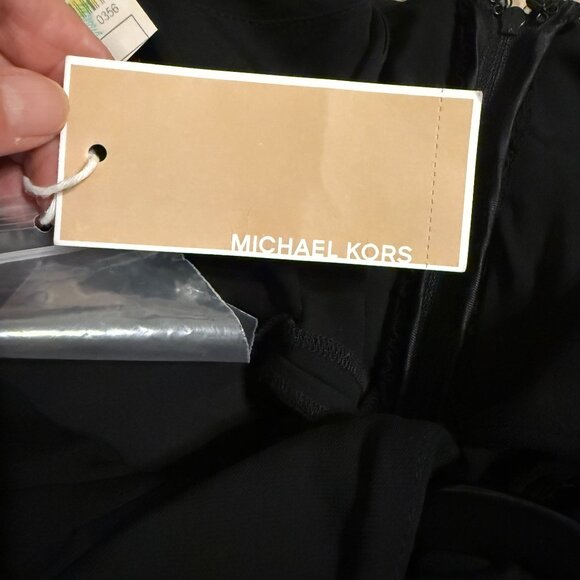 Michael Kors Black Halter Plunging neck Cocktail Dress  Fall 2008 Italy Sz 6 NWT - Picture 12 of 16